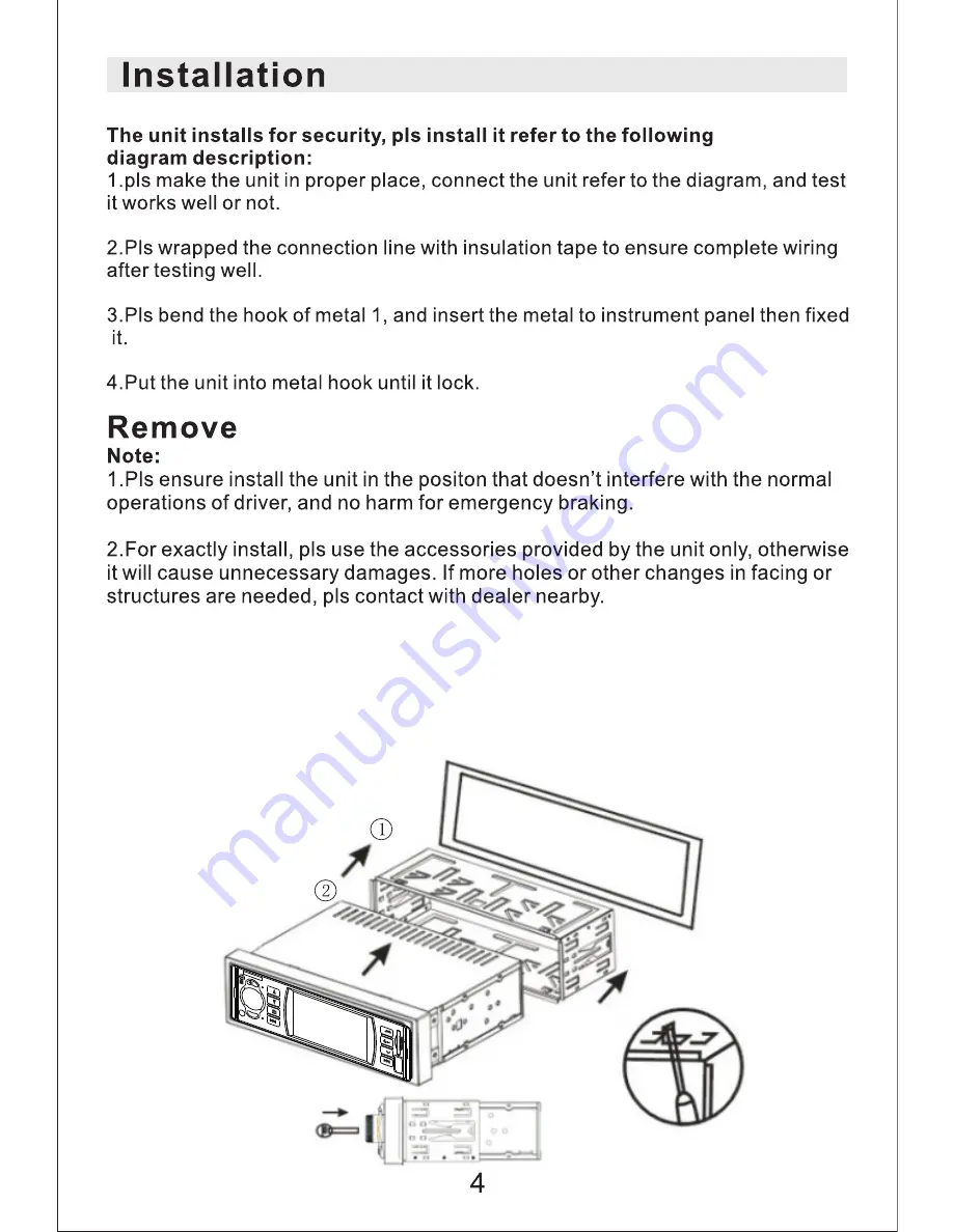 Ownice C500-E Operation Manual Download Page 4