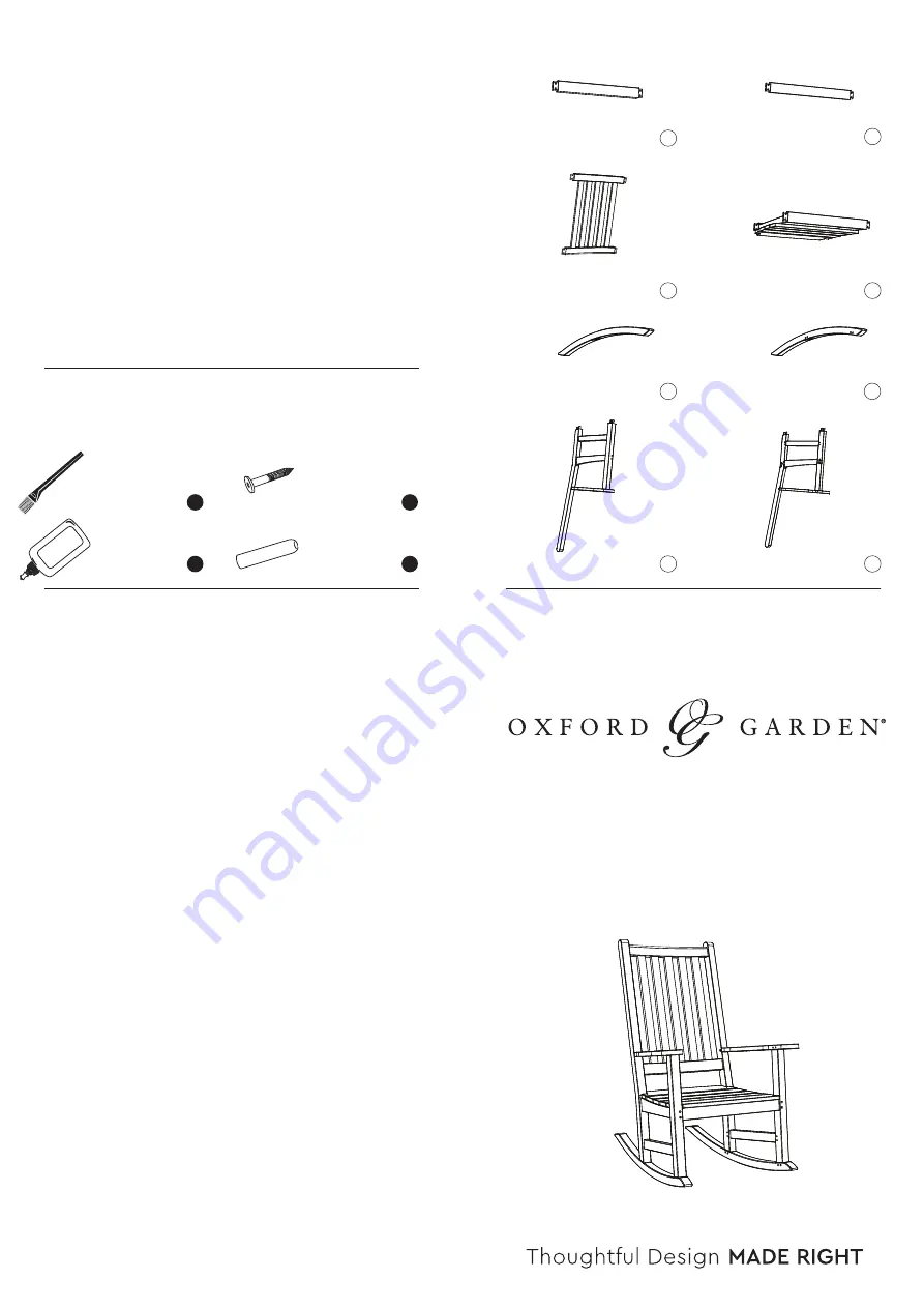 Oxford Garden FRANKLIN ROCKER FRCHK Assembly Instructions Download Page 1