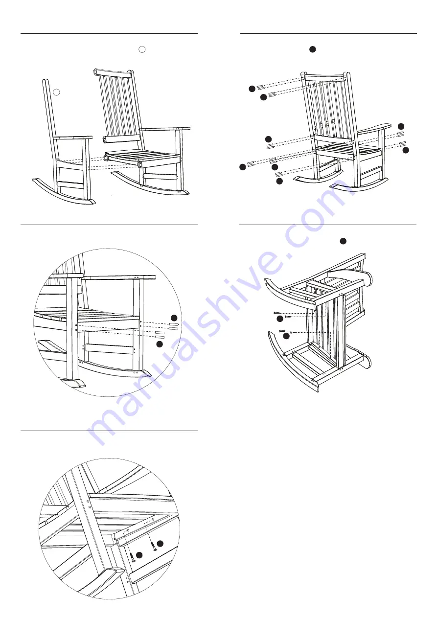 Oxford Garden FRANKLIN ROCKER FRCHK Assembly Instructions Download Page 3