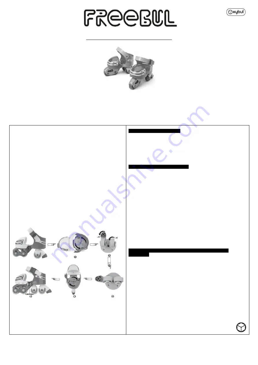 Oxybul Freebul 322094 Instructions For Using Manual Download Page 2