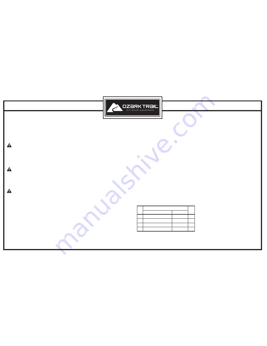 Ozark Trail W634.1A Скачать руководство пользователя страница 1
