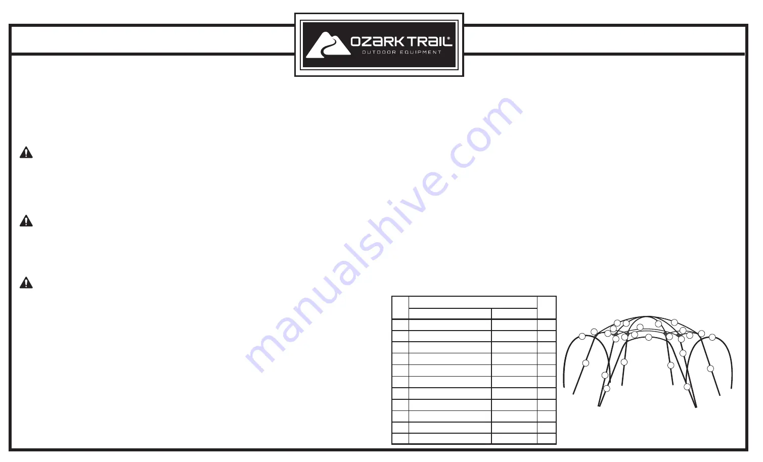 Ozark Trail W787 Assembly Instructions Download Page 1