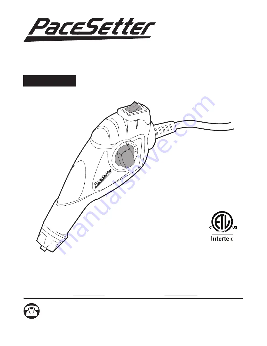 Pace Setter G02743 Operating Instructions Manual Download Page 1