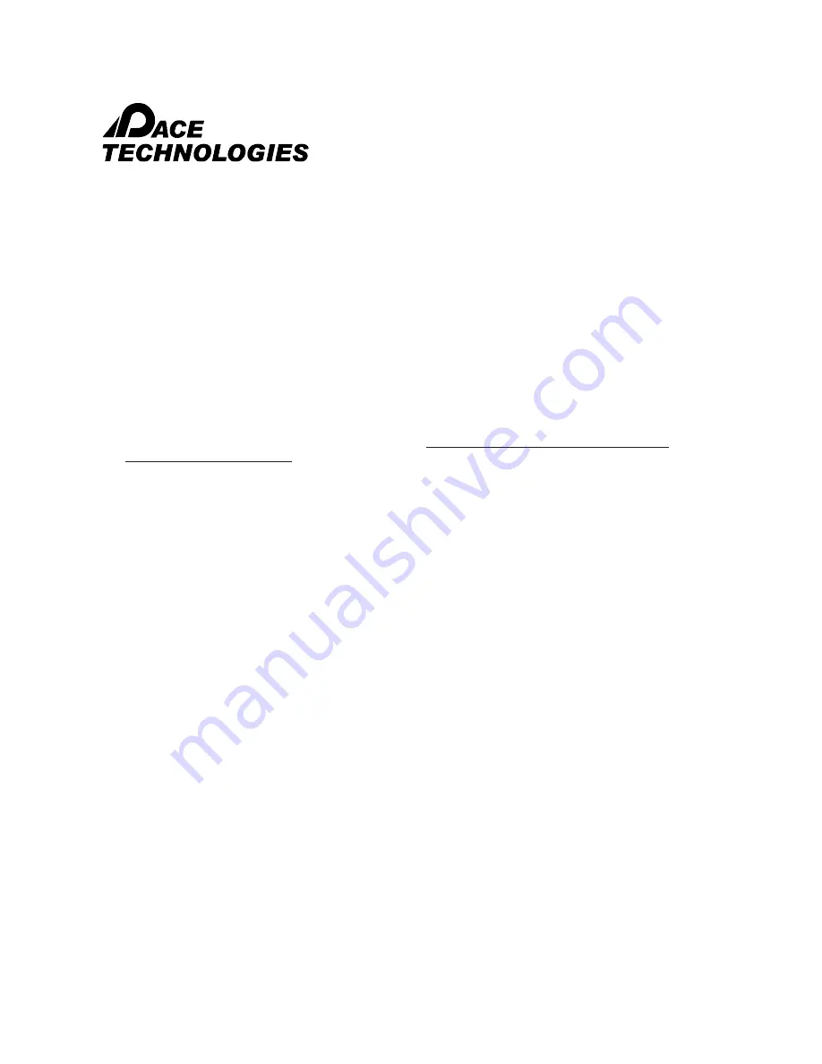 Pace Technologies PENTA 5000 Instruction Manual Download Page 3