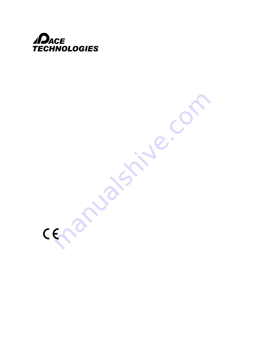 Pace Technologies PENTA 5000 Instruction Manual Download Page 7