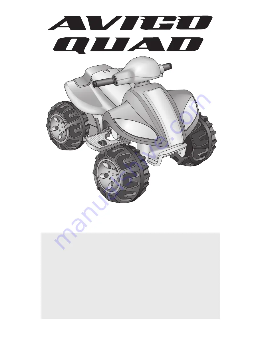 PACIFIC CYCLE AVIGO QUAD KT1042TR Owner'S Manual Download Page 1