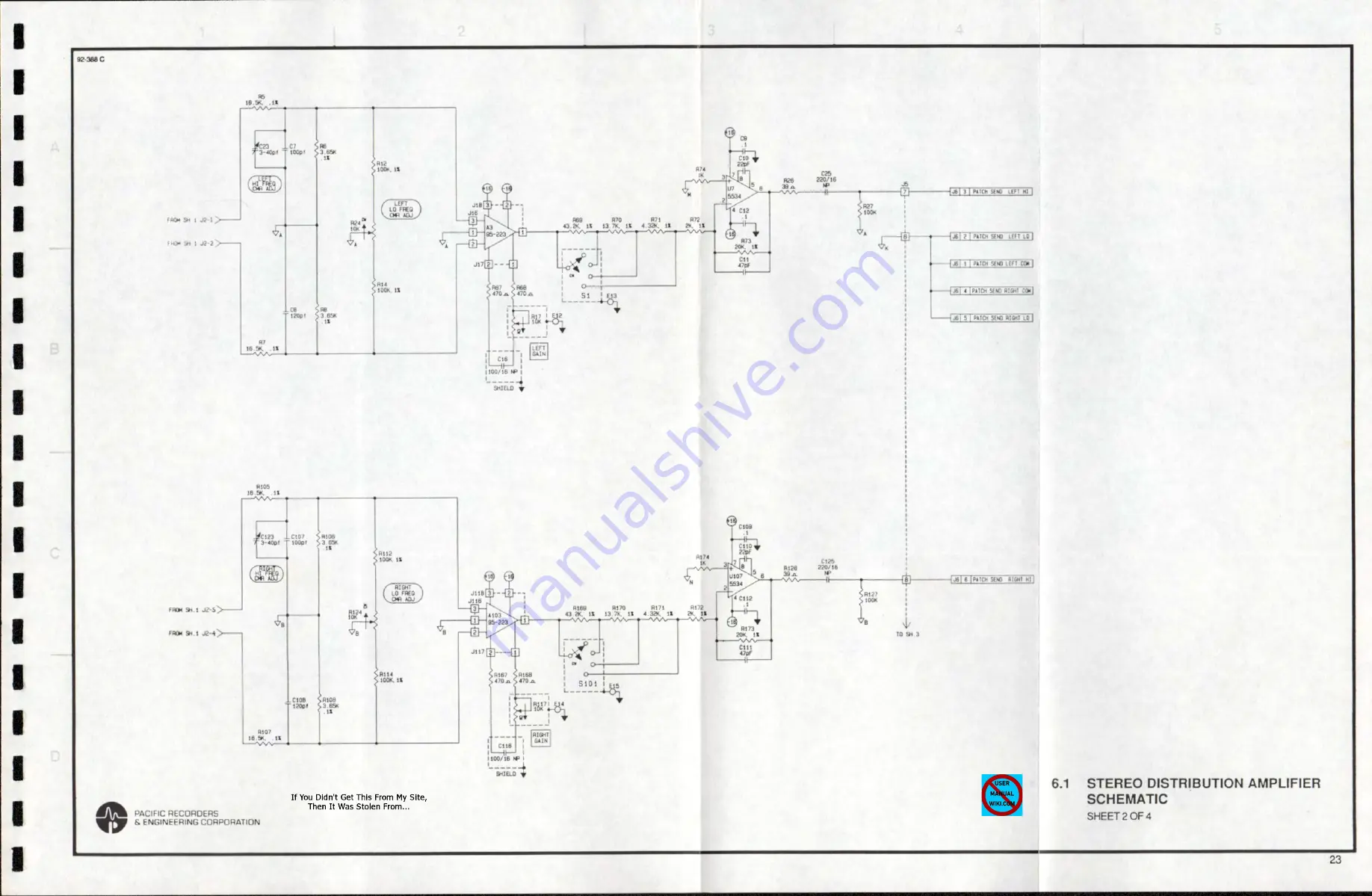 Pacific Recorders & Engineering SDA-8A Technical Manual Download Page 27