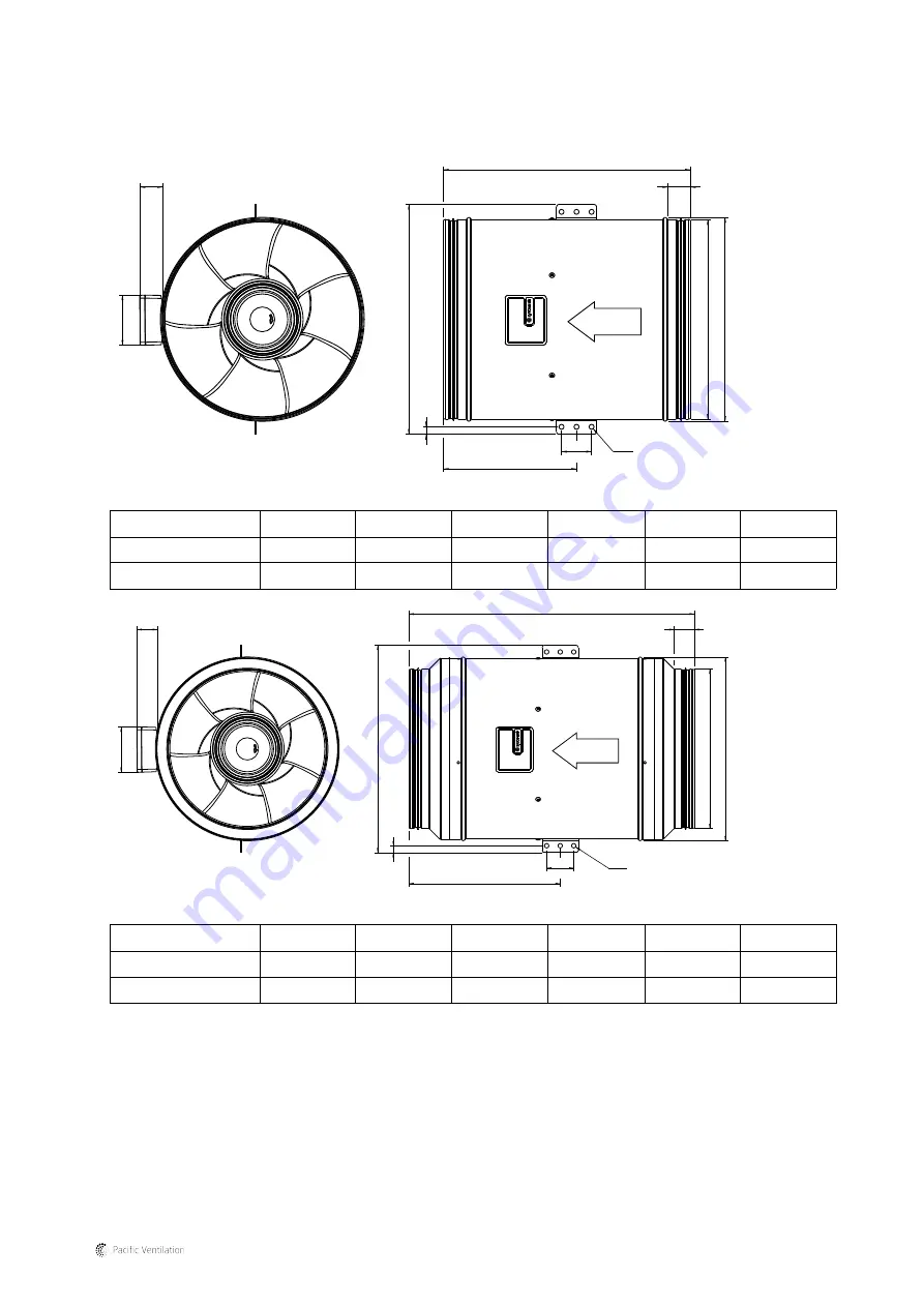 Pacific Ventilation prio 315-400 AC/EC Скачать руководство пользователя страница 8