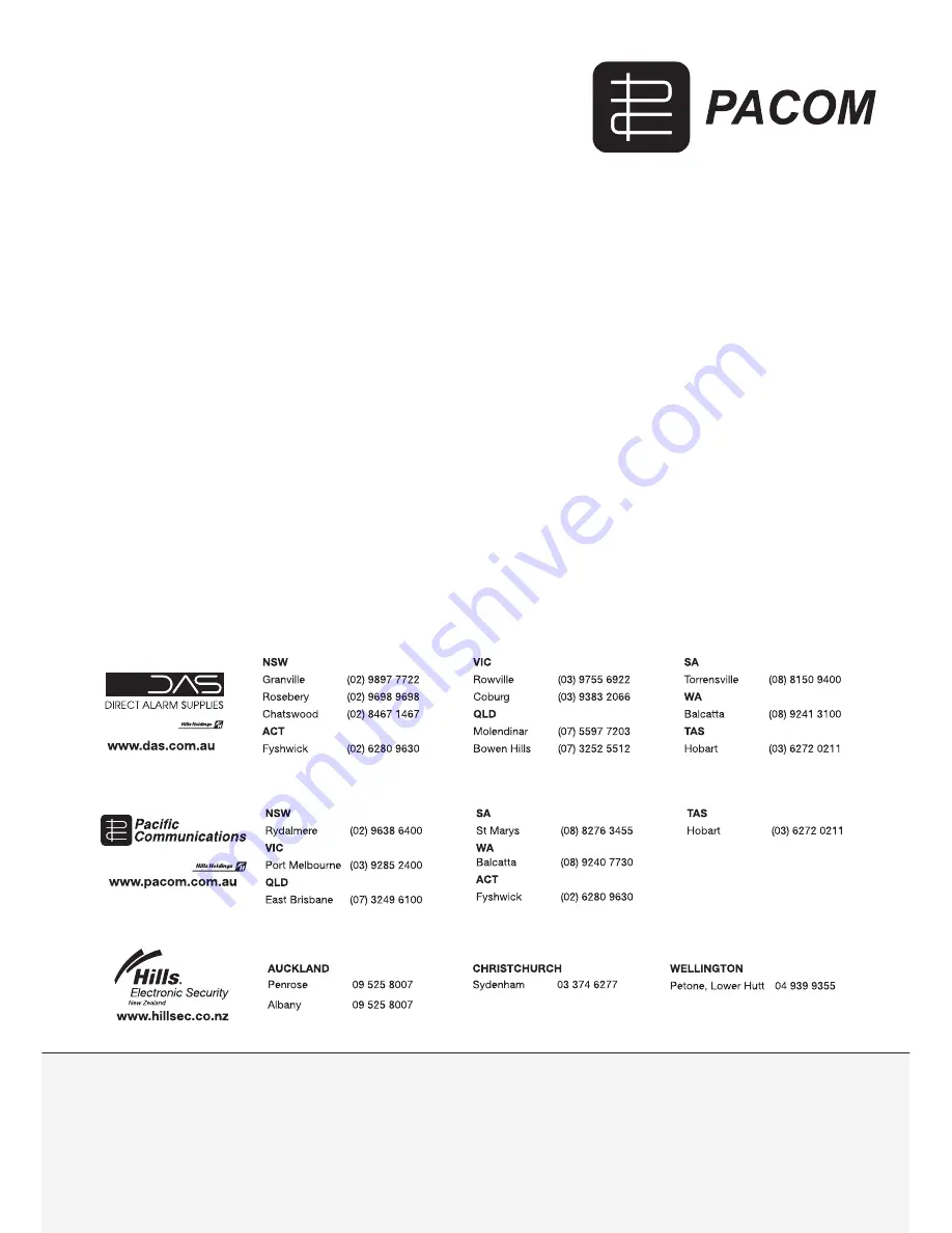 PACOM PAC-185LED-P User Manual Download Page 28