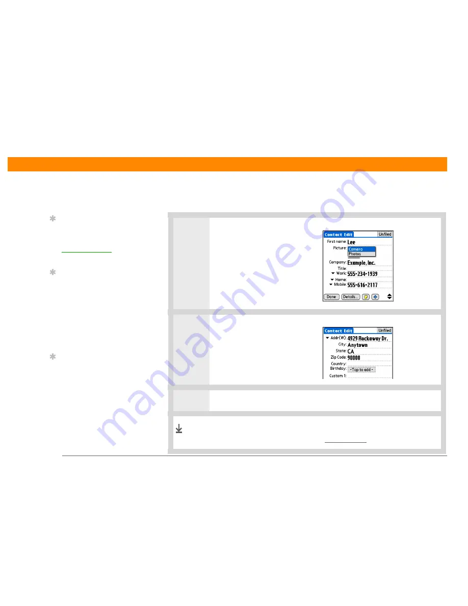 Palm P80722US - Zire 72 - OS 5.2.8 312 MHz Getting Started Download Page 41