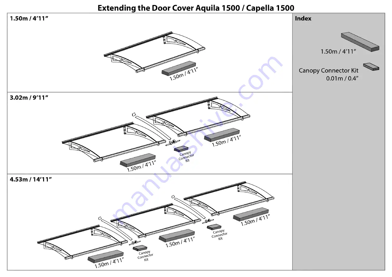 Palram Aquila 1500 Manual Download Page 2