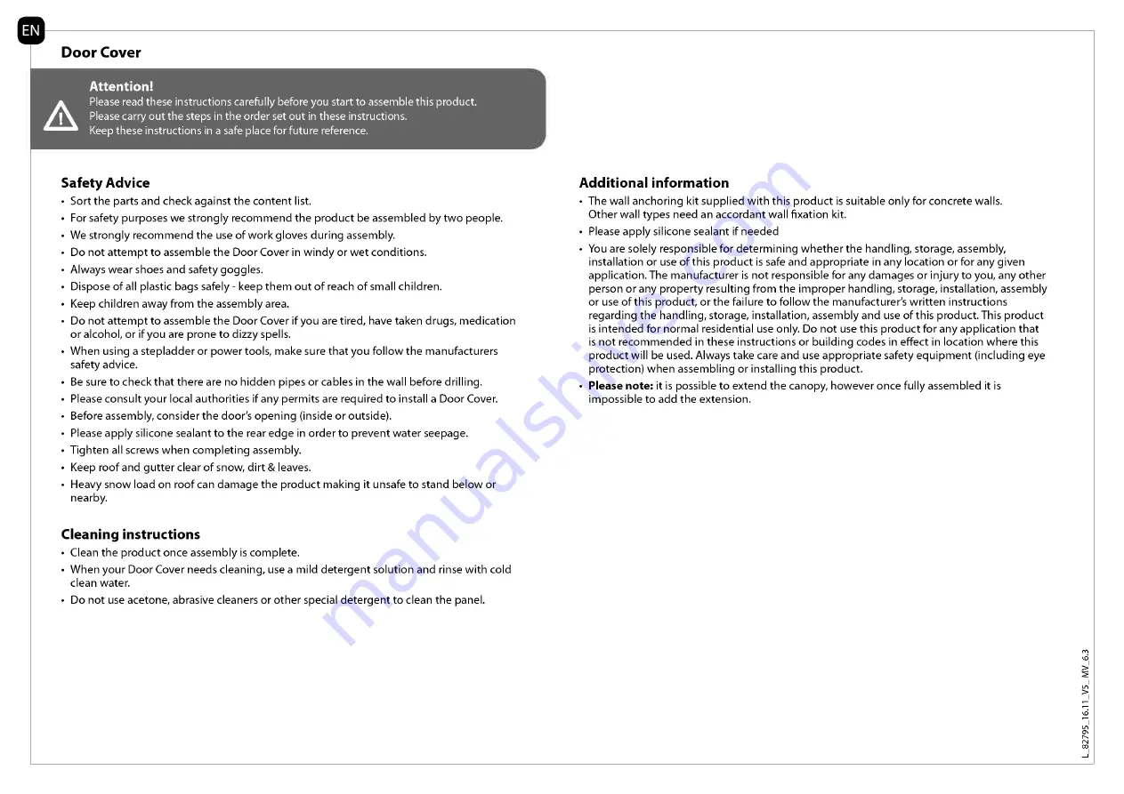 Palram Aquila 1500 Manual Download Page 4