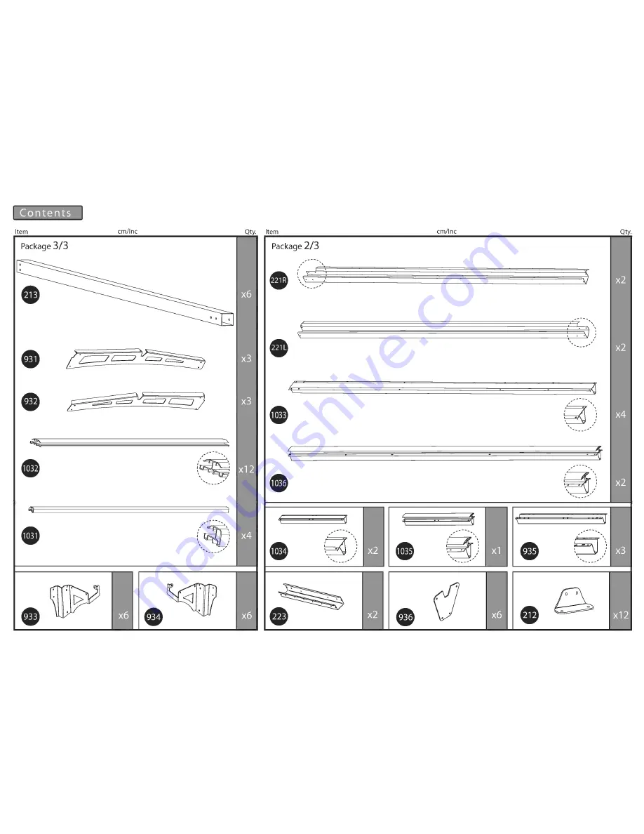 Palram Arcadia 5000 Carport Assembly Instructions Manual Download Page 11