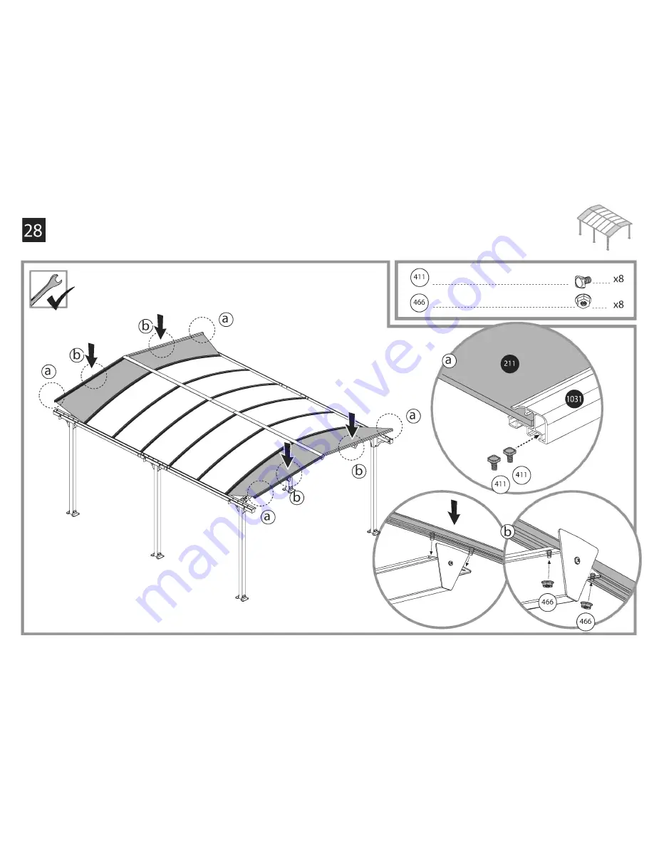 Palram Arcadia 5000 Carport Скачать руководство пользователя страница 40