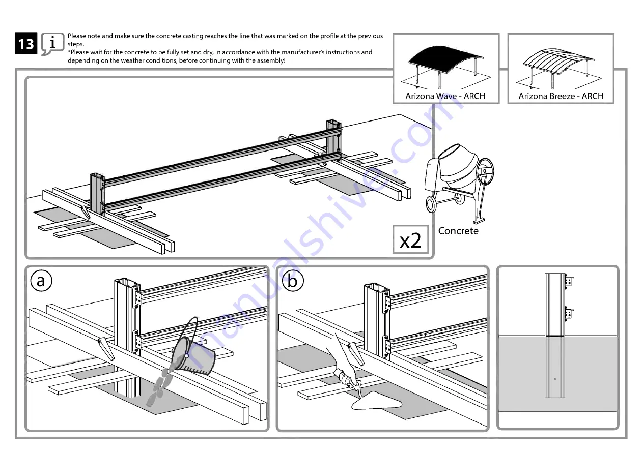 Palram Arizona Carport EZ Link Kit Manual Download Page 22