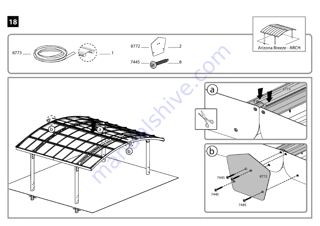 Palram Arizona Carport EZ Link Kit Скачать руководство пользователя страница 27