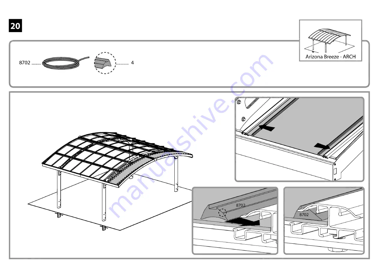 Palram Arizona Carport EZ Link Kit Скачать руководство пользователя страница 29