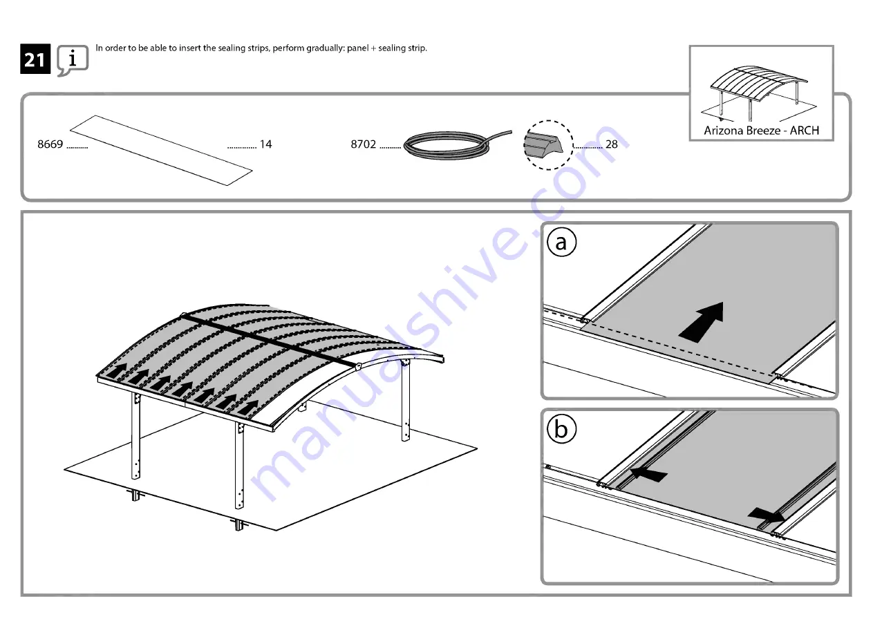 Palram Arizona Carport EZ Link Kit Скачать руководство пользователя страница 30