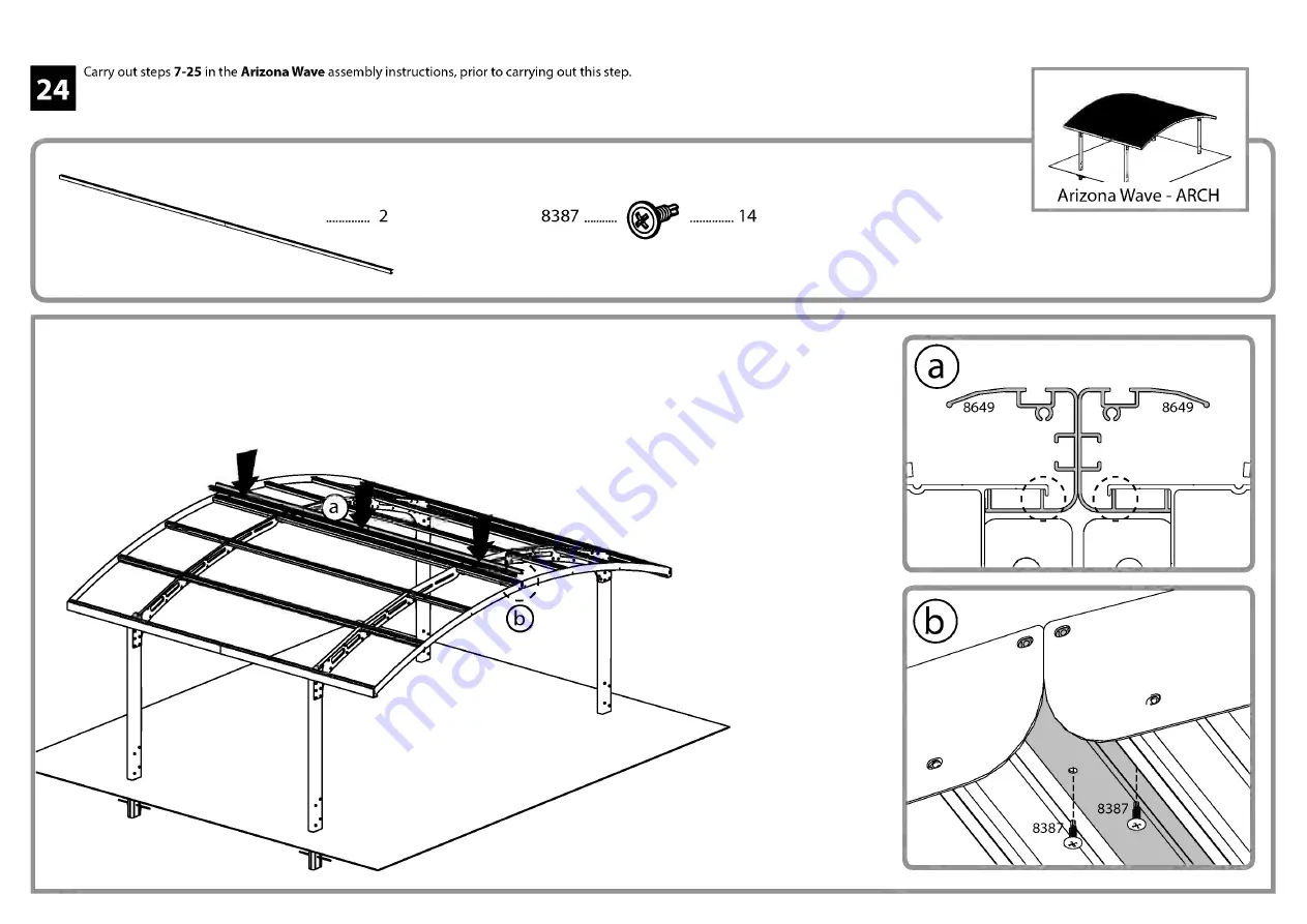 Palram Arizona Carport EZ Link Kit Скачать руководство пользователя страница 33