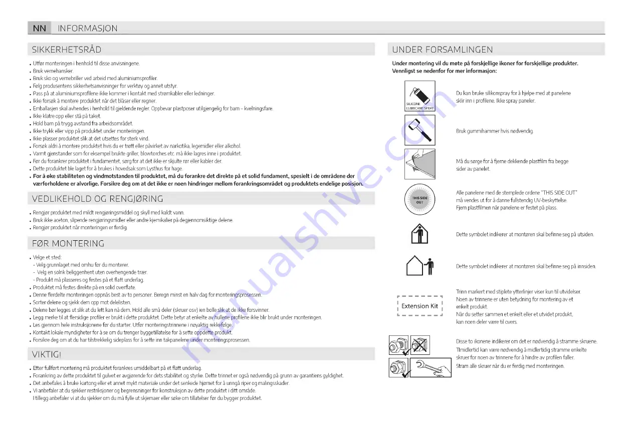 Palram Canopia Dallas 705938 How To Assemble Download Page 15