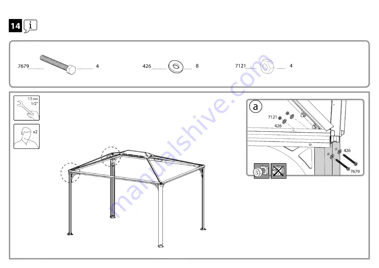 Palram Canopia Dallas 705938 How To Assemble Download Page 53