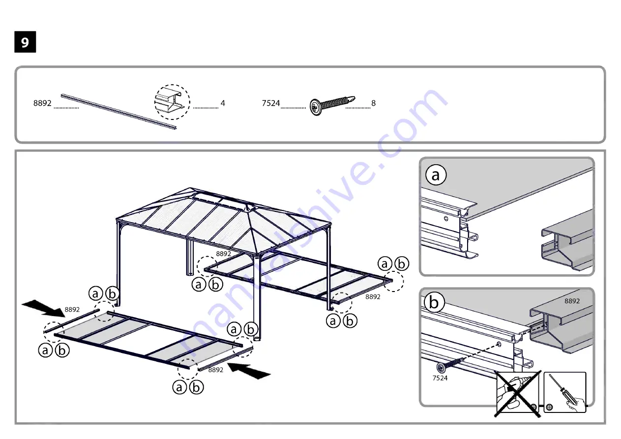 Palram Ledro 4300 Assembly Manual Download Page 40