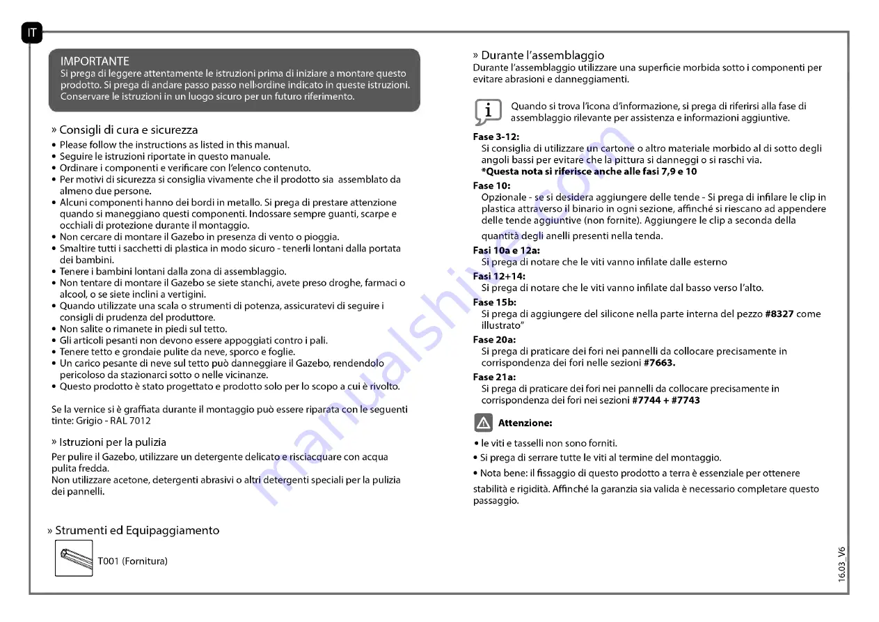 Palram Palermo 3000 Manual Download Page 11