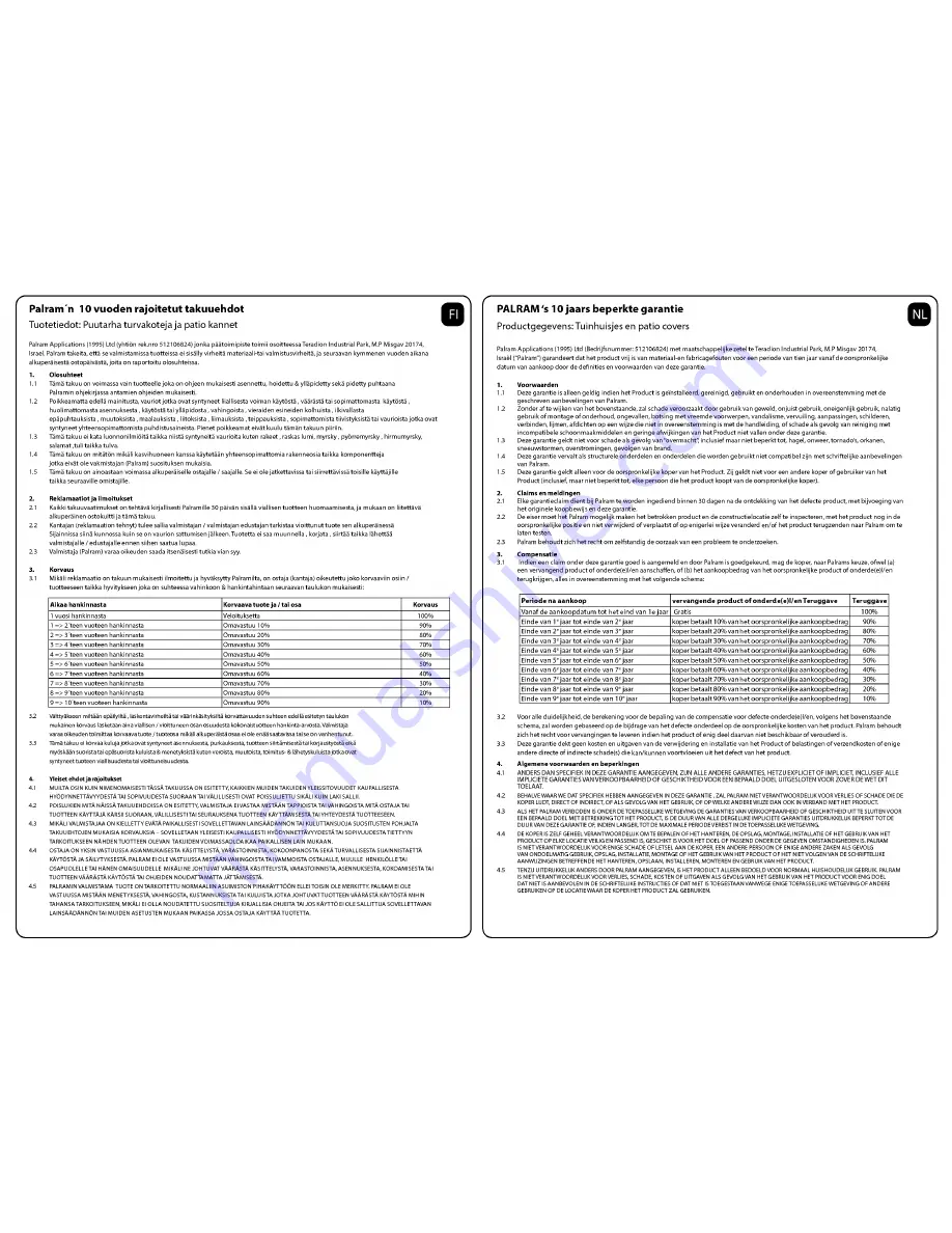 Palram Palermo 3600 Manual Download Page 63