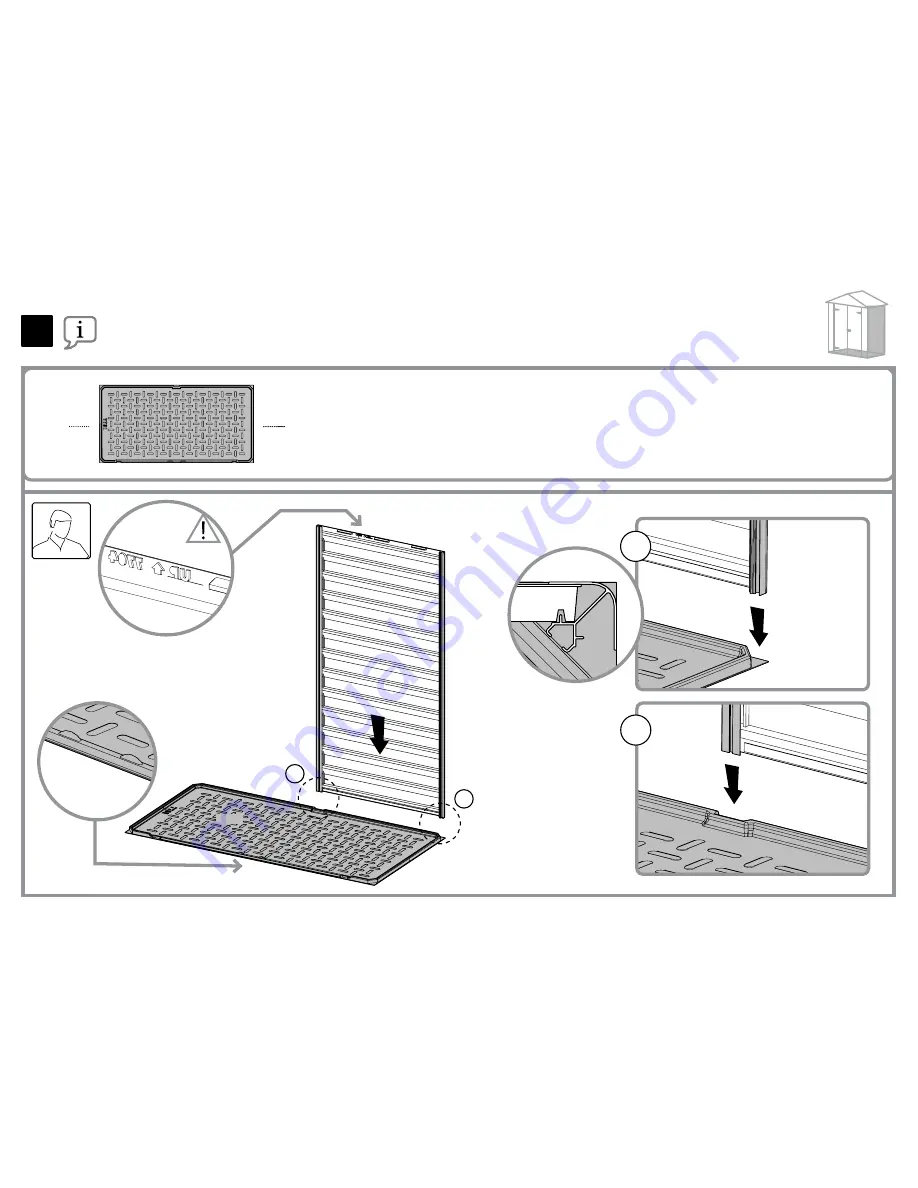 Palram Skylight Shed-6x3 Assembly Instructions Manual Download Page 7