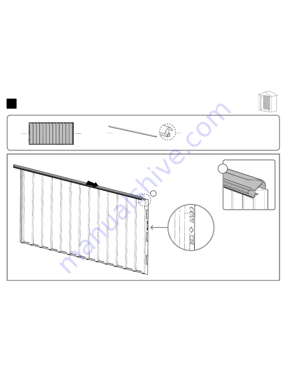 Palram Skylight Shed-6x3 Assembly Instructions Manual Download Page 12