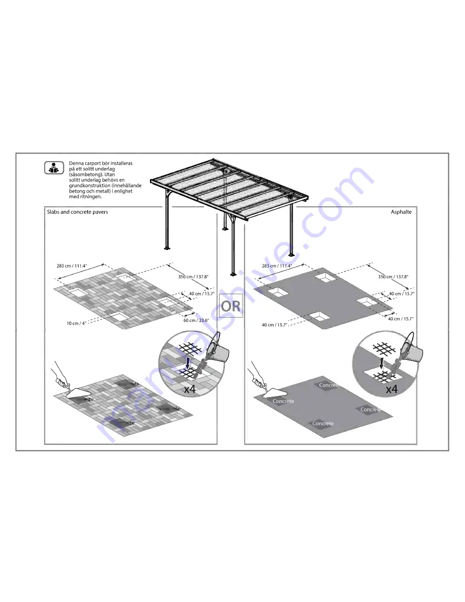 Palram Verona 5000 Carport Скачать руководство пользователя страница 9