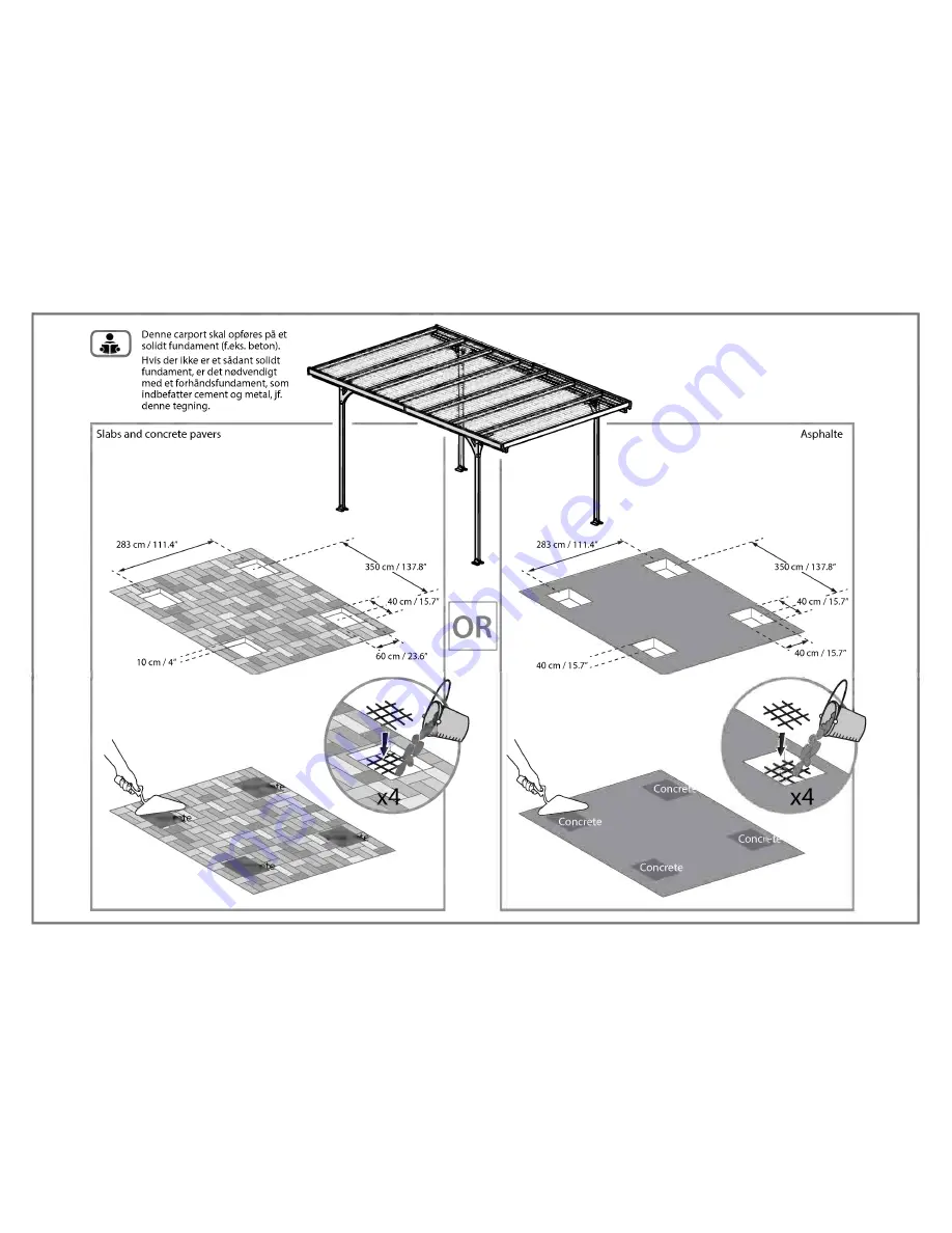 Palram Verona 5000 Carport Assembly Instructions Manual Download Page 13