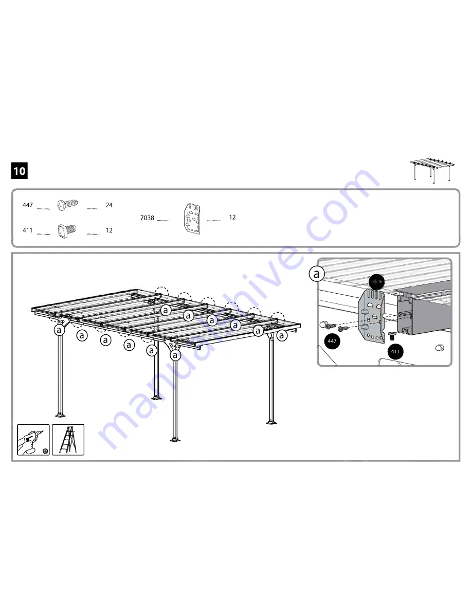 Palram Verona 5000 Carport Скачать руководство пользователя страница 25