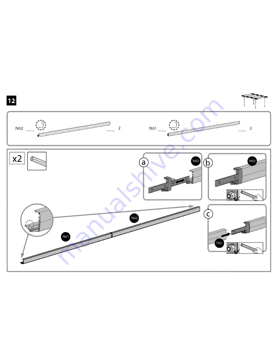 Palram Verona 5000 Carport Assembly Instructions Manual Download Page 27