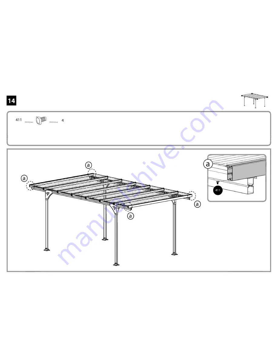 Palram Verona 5000 Carport Assembly Instructions Manual Download Page 29