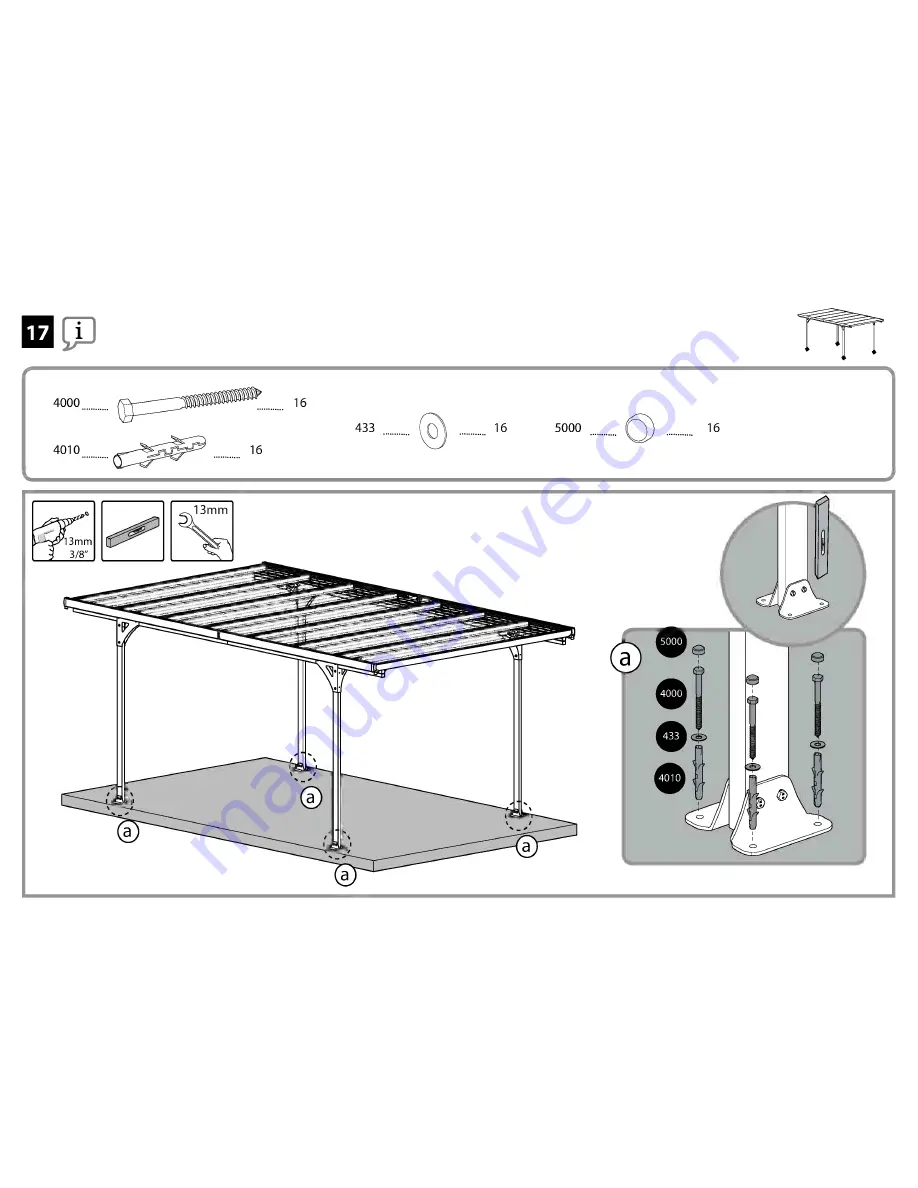 Palram Verona 5000 Carport Скачать руководство пользователя страница 32