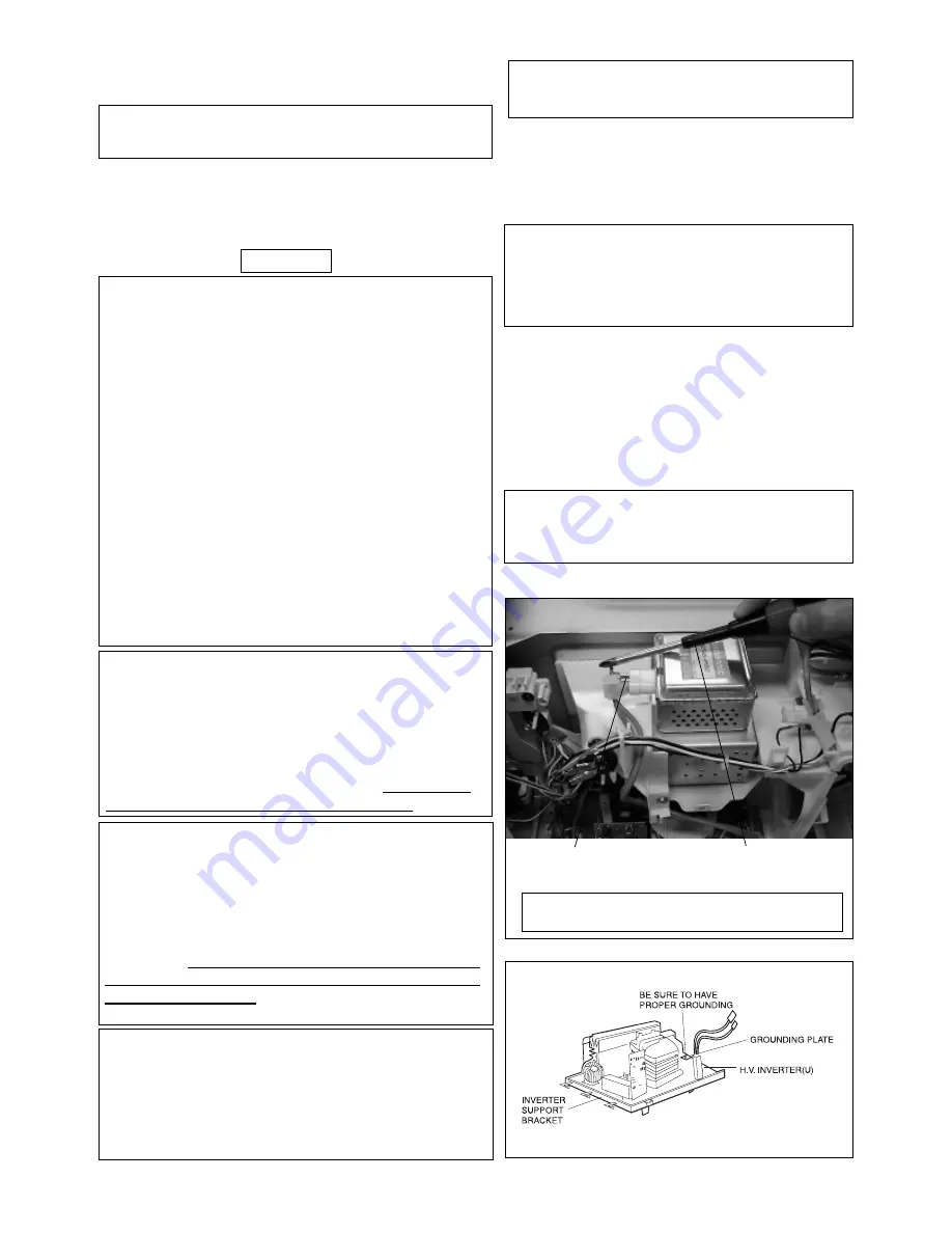 Panasonic 1100W - Sharp 1 CF Microwave Service Manual Download Page 12