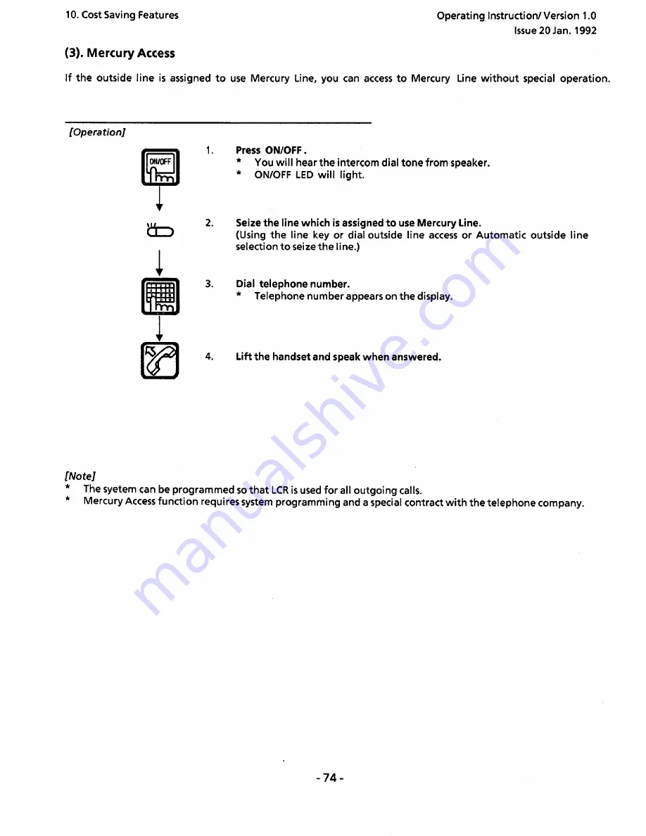 Panasonic 308UK Operating Instructions Manual Download Page 78