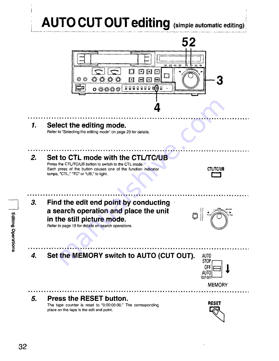 Panasonic AG-DS850P Operating Instructions Manual Download Page 32