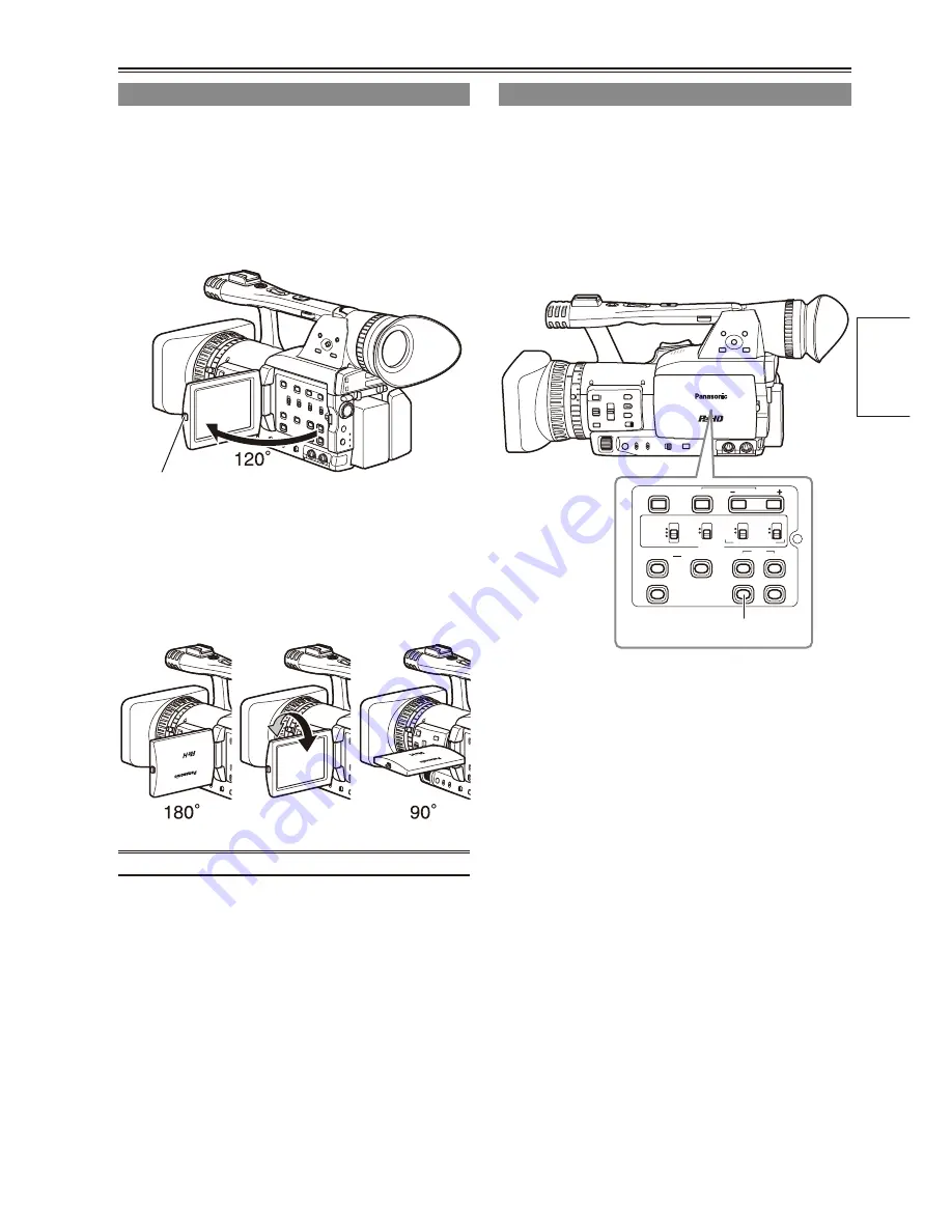 Panasonic AG HPX170 - Pro 3CCD P2 High-Definition Camcorder Operating Instructions Manual Download Page 21