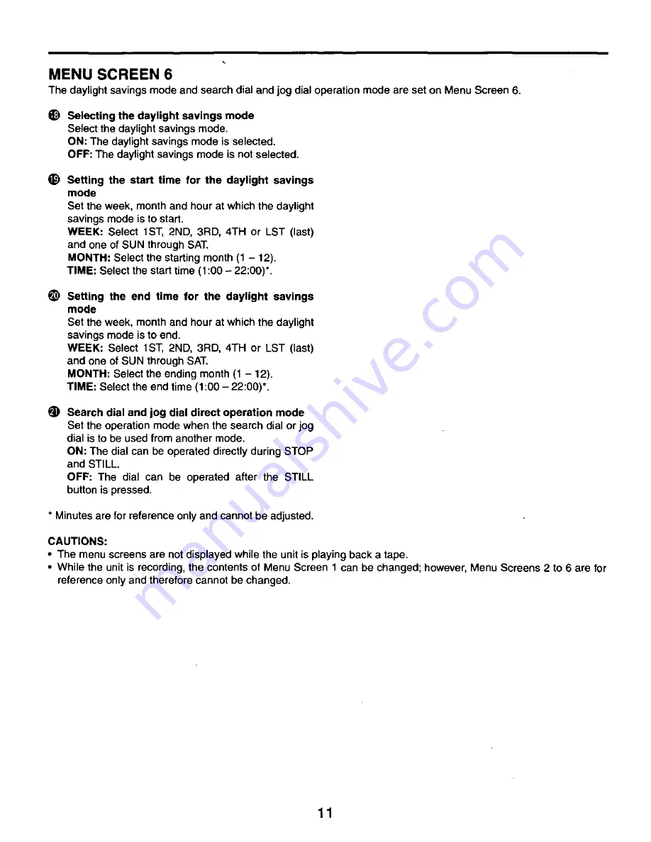 Panasonic AG-RT650 Operating Instructions Manual Download Page 11