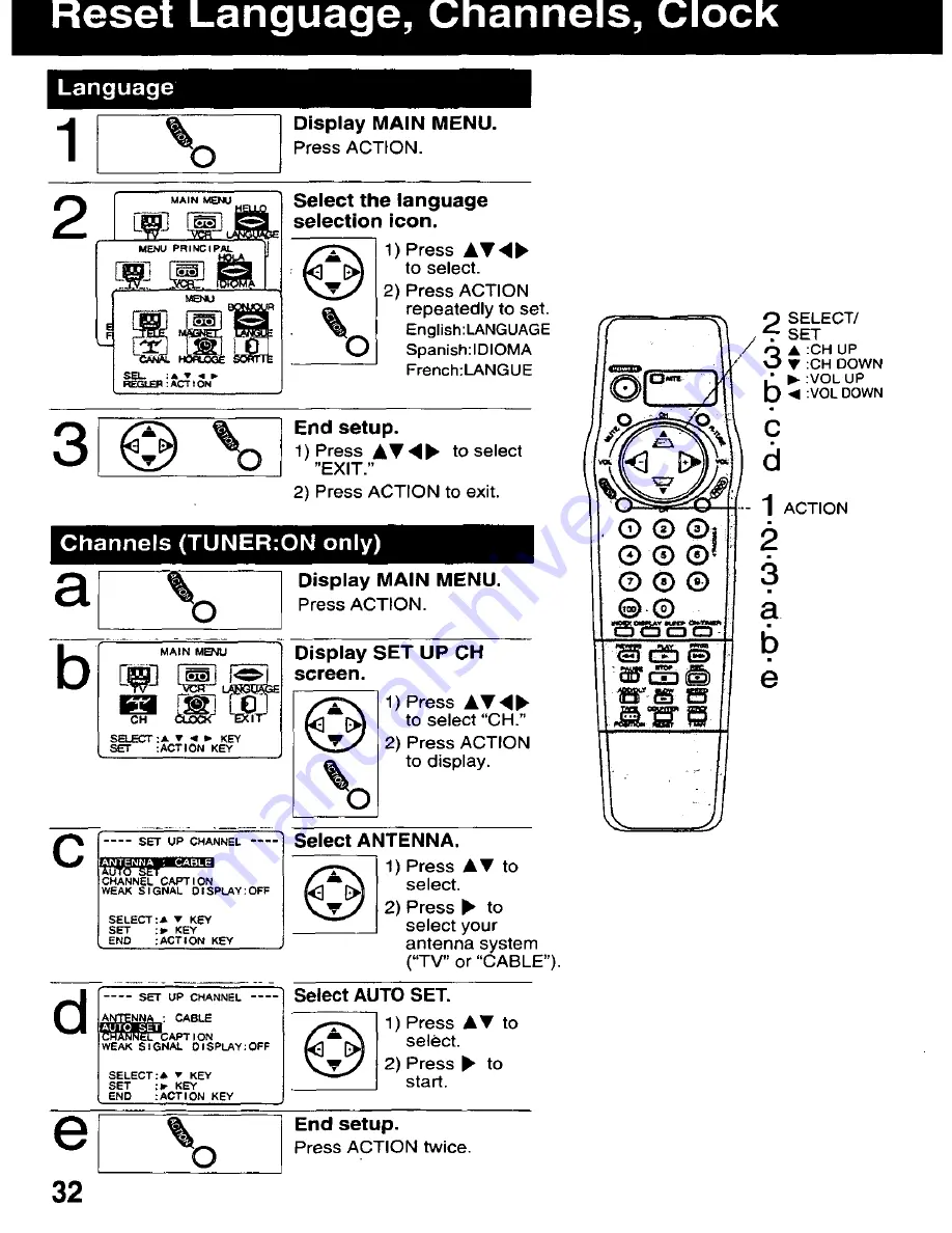 Panasonic AG513D - COMBINATION - VCR Operating Instructions Manual Download Page 32