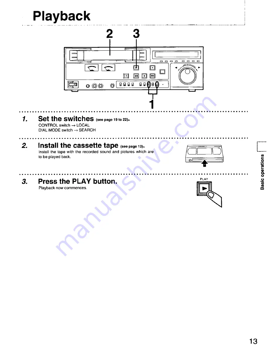 Panasonic AGDS840 - SVHS VIDEO PLAYER Operating Instructions Manual Download Page 13