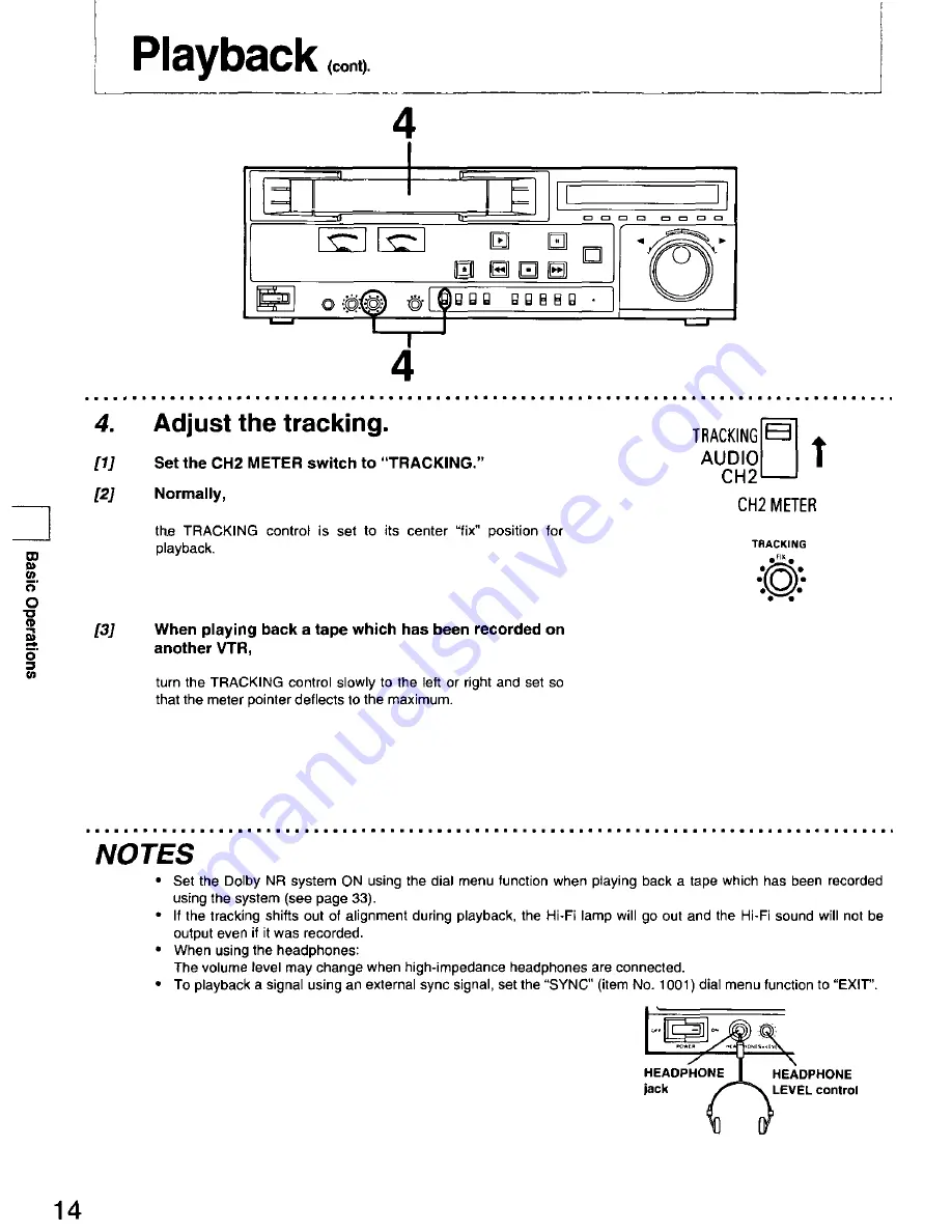 Panasonic AGDS840 - SVHS VIDEO PLAYER Operating Instructions Manual Download Page 14