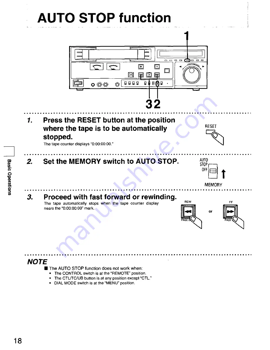 Panasonic AGDS840 - SVHS VIDEO PLAYER Operating Instructions Manual Download Page 18