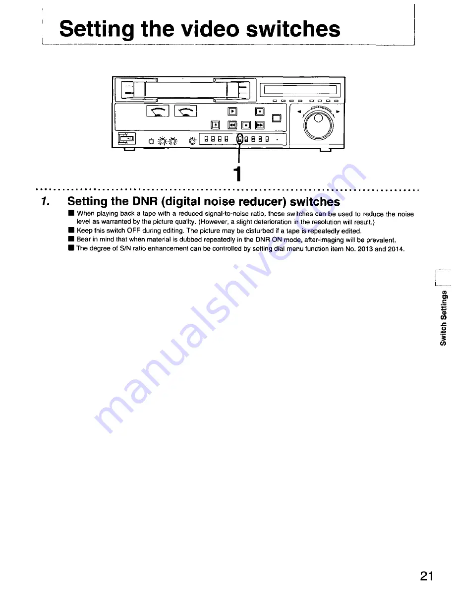 Panasonic AGDS840 - SVHS VIDEO PLAYER Operating Instructions Manual Download Page 21