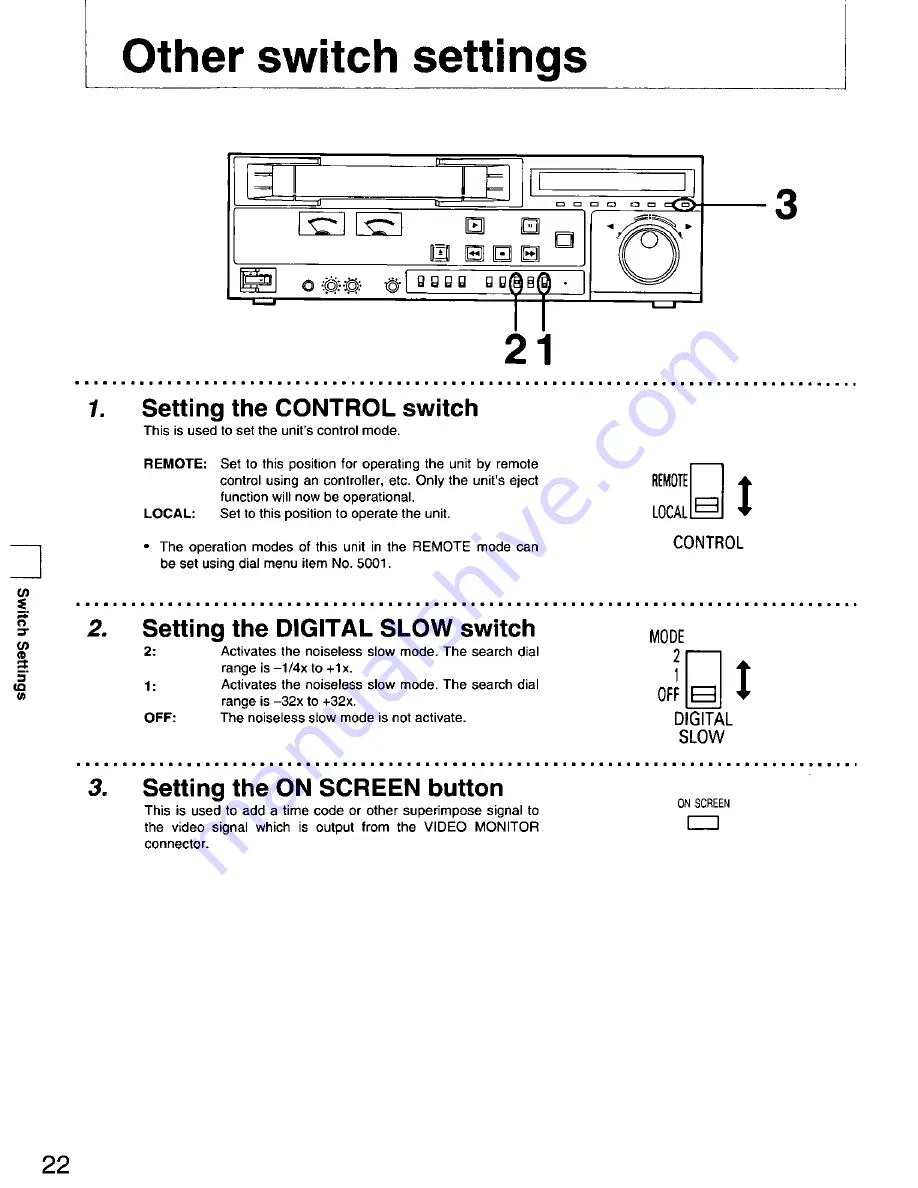 Panasonic AGDS840 - SVHS VIDEO PLAYER Operating Instructions Manual Download Page 22