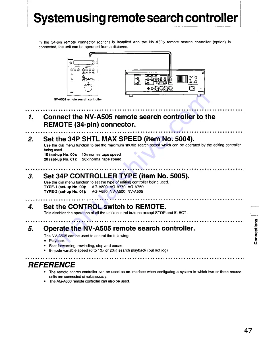 Panasonic AGDS840 - SVHS VIDEO PLAYER Operating Instructions Manual Download Page 47