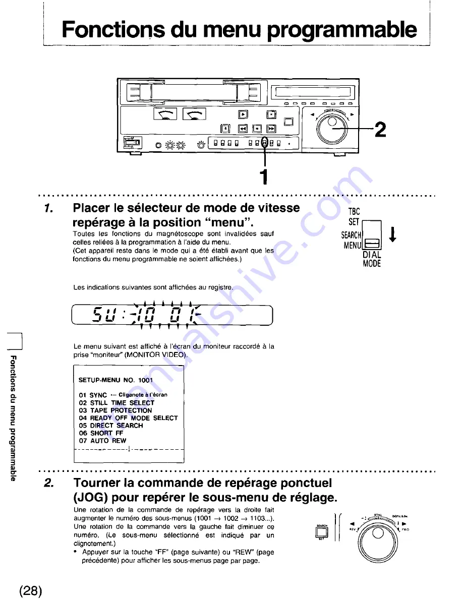 Panasonic AGDS840 - SVHS VIDEO PLAYER Operating Instructions Manual Download Page 86