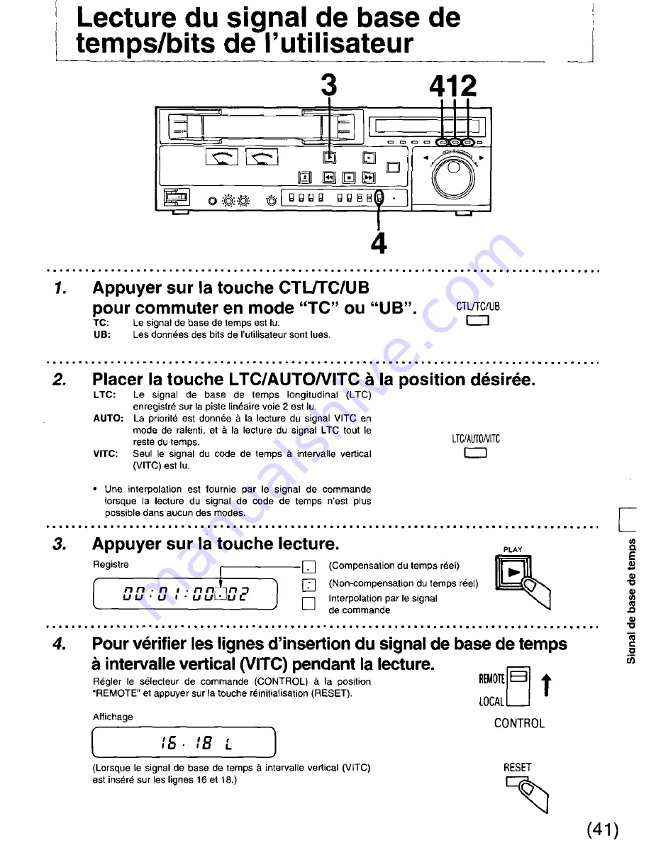 Panasonic AGDS840 - SVHS VIDEO PLAYER Operating Instructions Manual Download Page 99